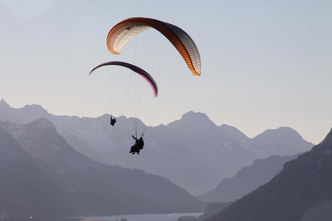 Morteratsch Sommer, Paragliding